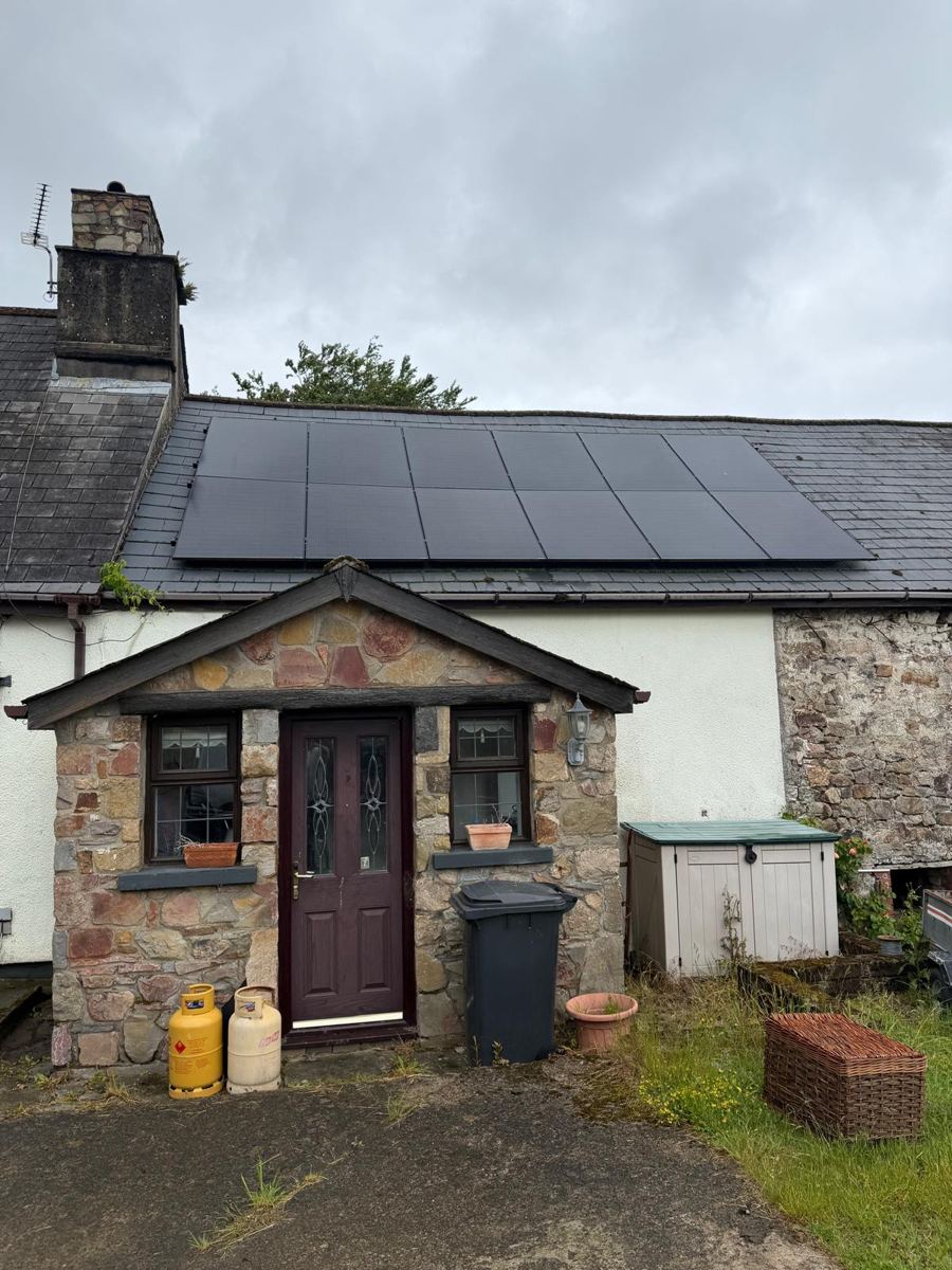 Solar panel installation on a South Wales home