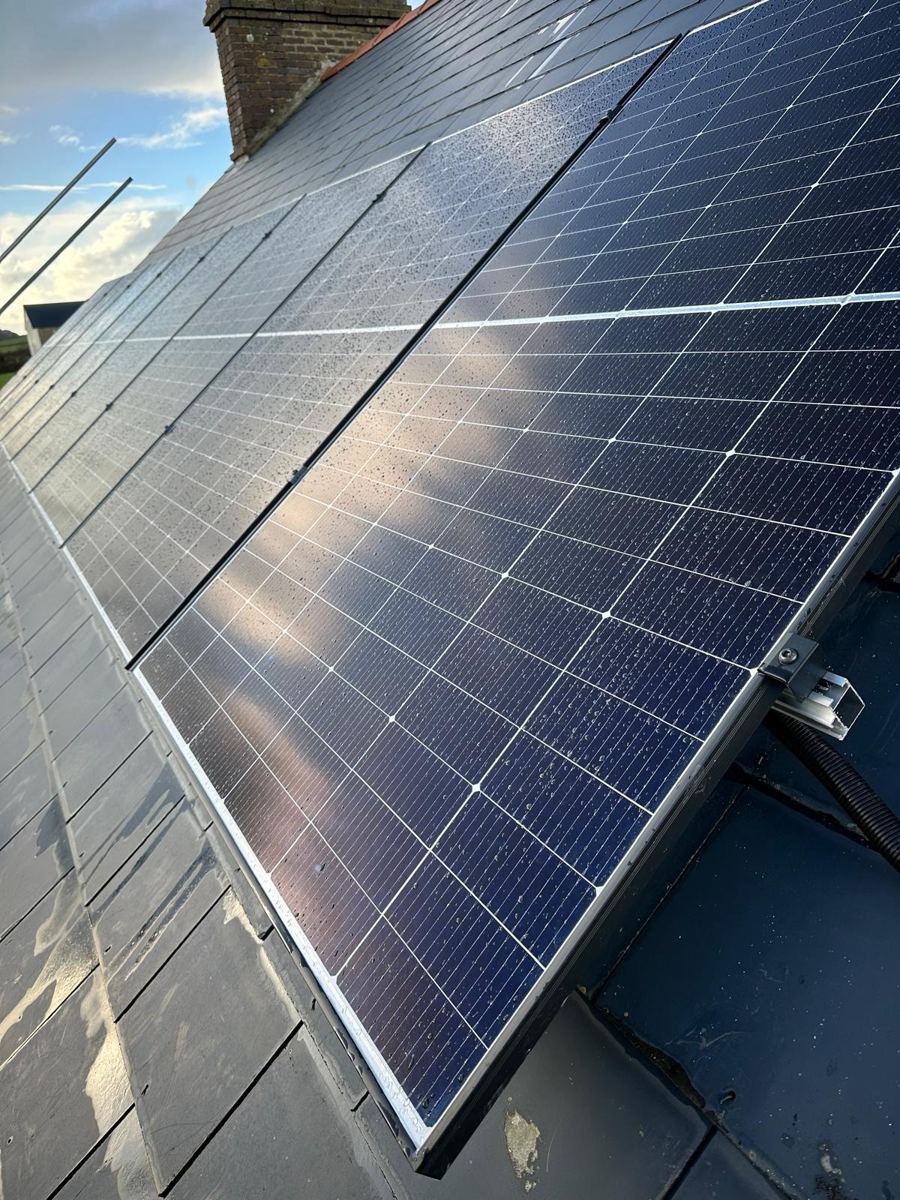 Completed rooftop solar array